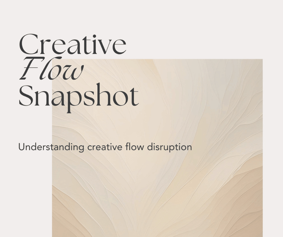 Creative Flow Snapshot on beige background
